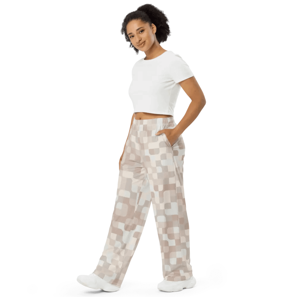 BUIII Pixelated Geometry: Whispering Sands Wide-Leg Pants product image (4)
