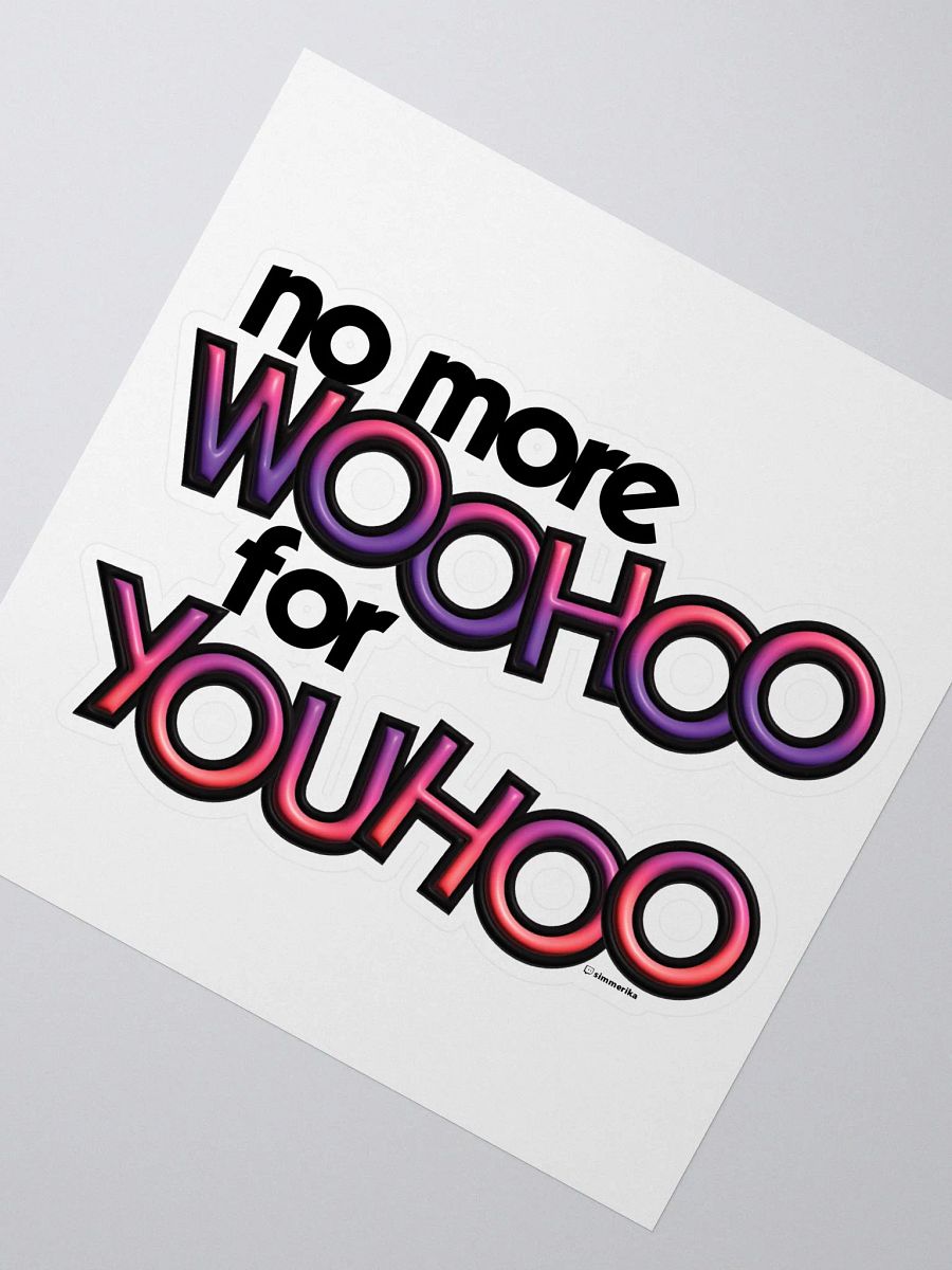 WooHoo for YouHoo Sticker product image (2)