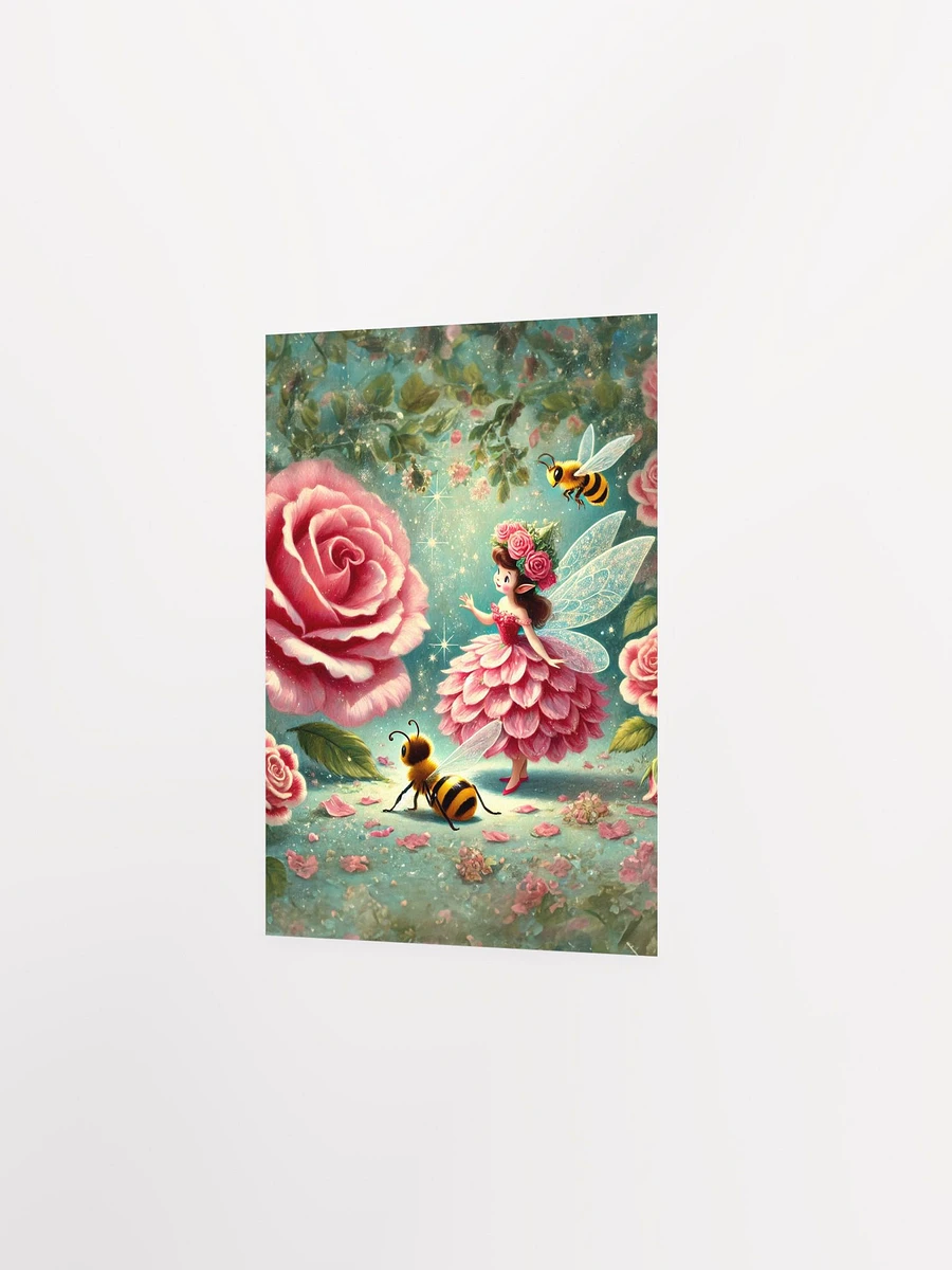 Pink Rose Fairy and Bees Premium Matte Poster product image (10)