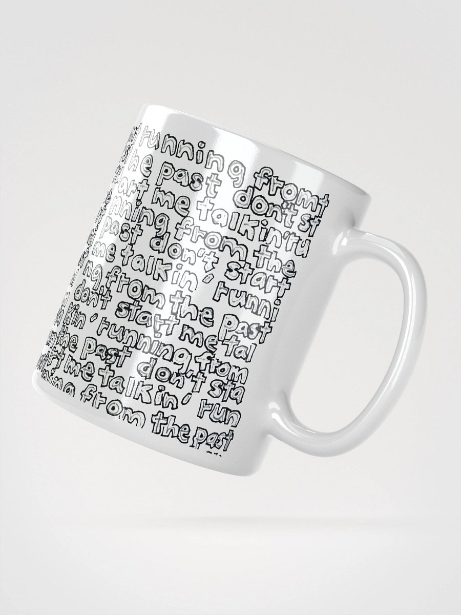 Running from the Past White Glossy Mug product image (4)
