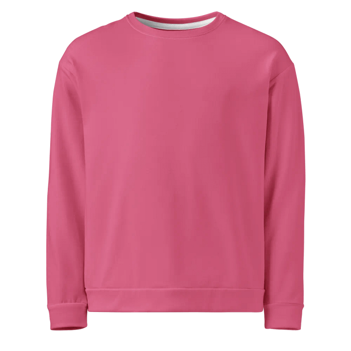 Plain Rosy Blush Pink Soft Summer Unisex Recycled Polyester Heavyweight Premium Sweatshirt by Treasure Pie product image (1)