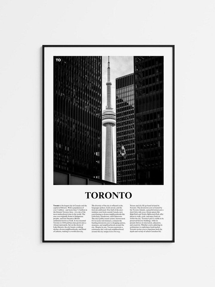 Toronto 04 Newspaper Poster | Framed product image (1)