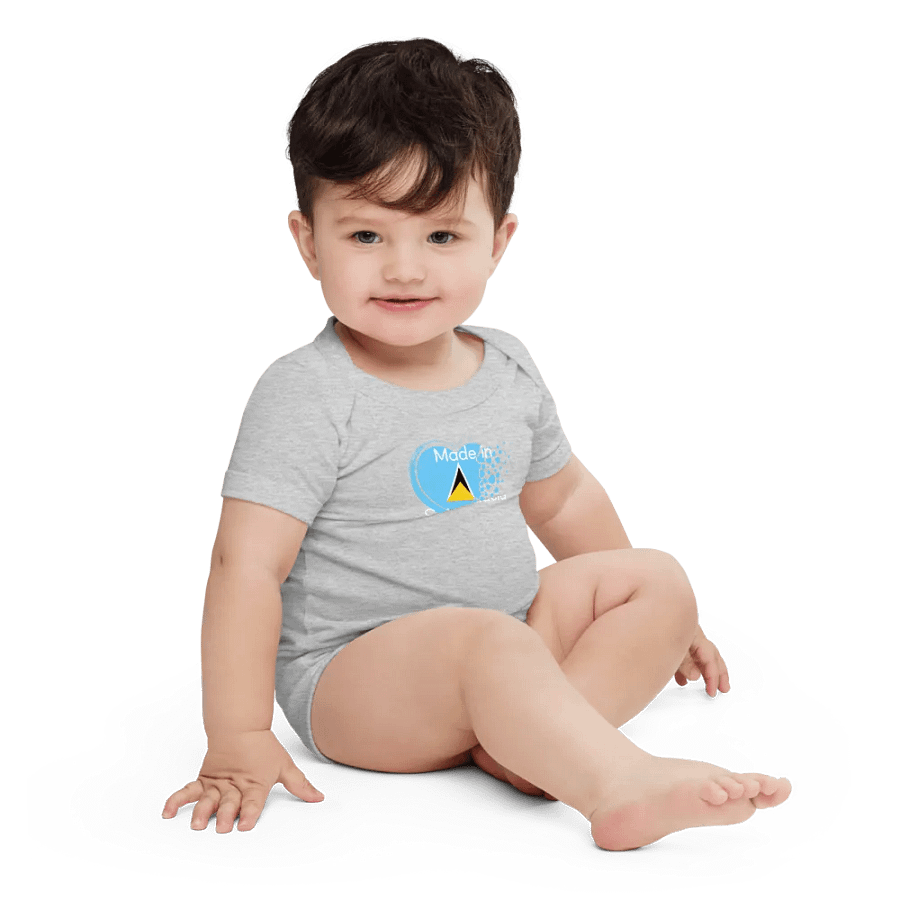 Saint Lucia Digital Heart Baby Onesie product image (53)