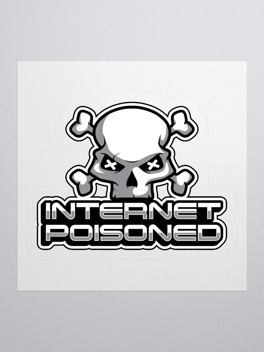 Internet Poisoned Y2K Sticker – Funny Skull Meme Design product image (1)