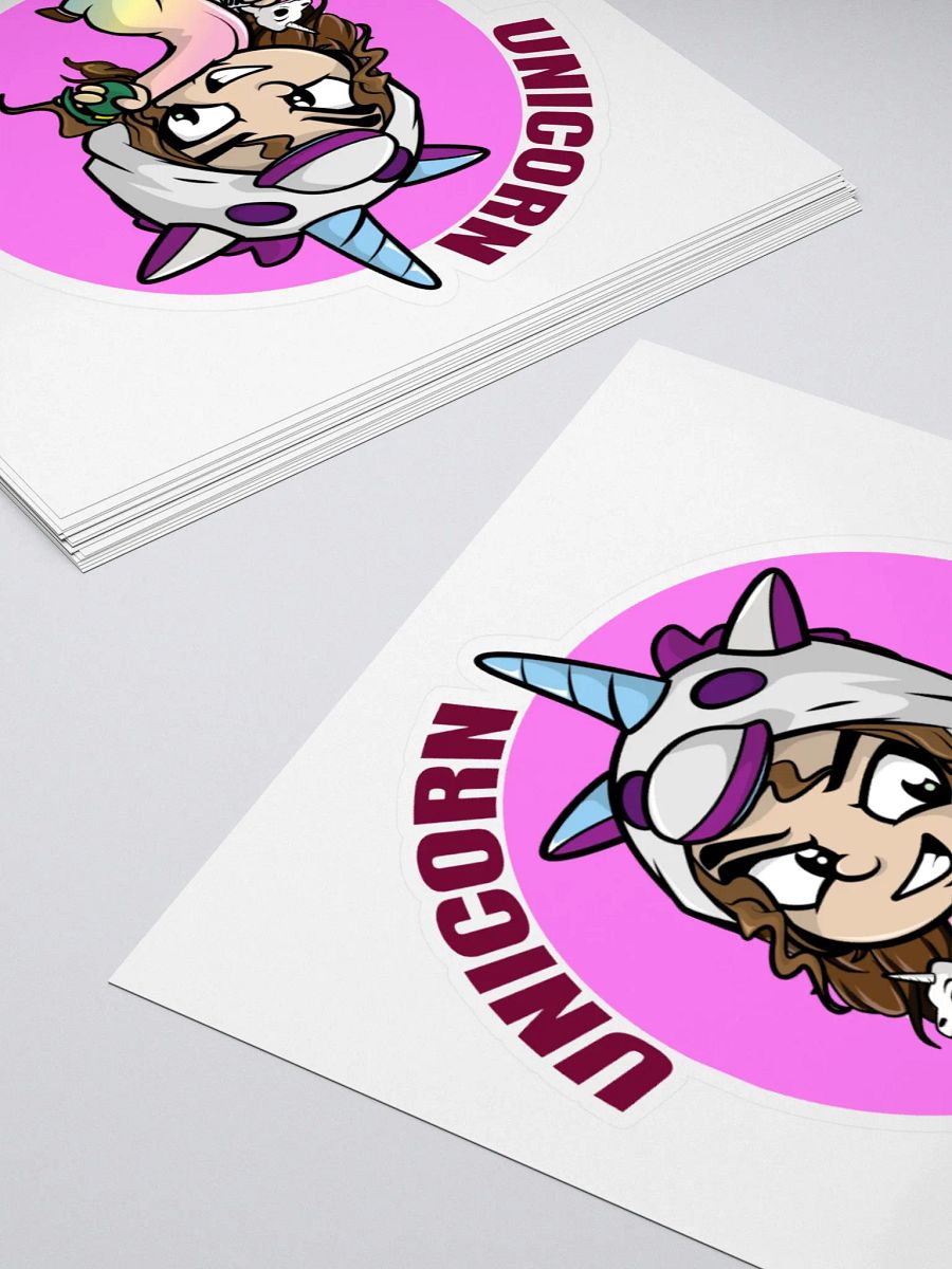 Unicorn Kid Kiss-Cut Sticker Pink product image (12)