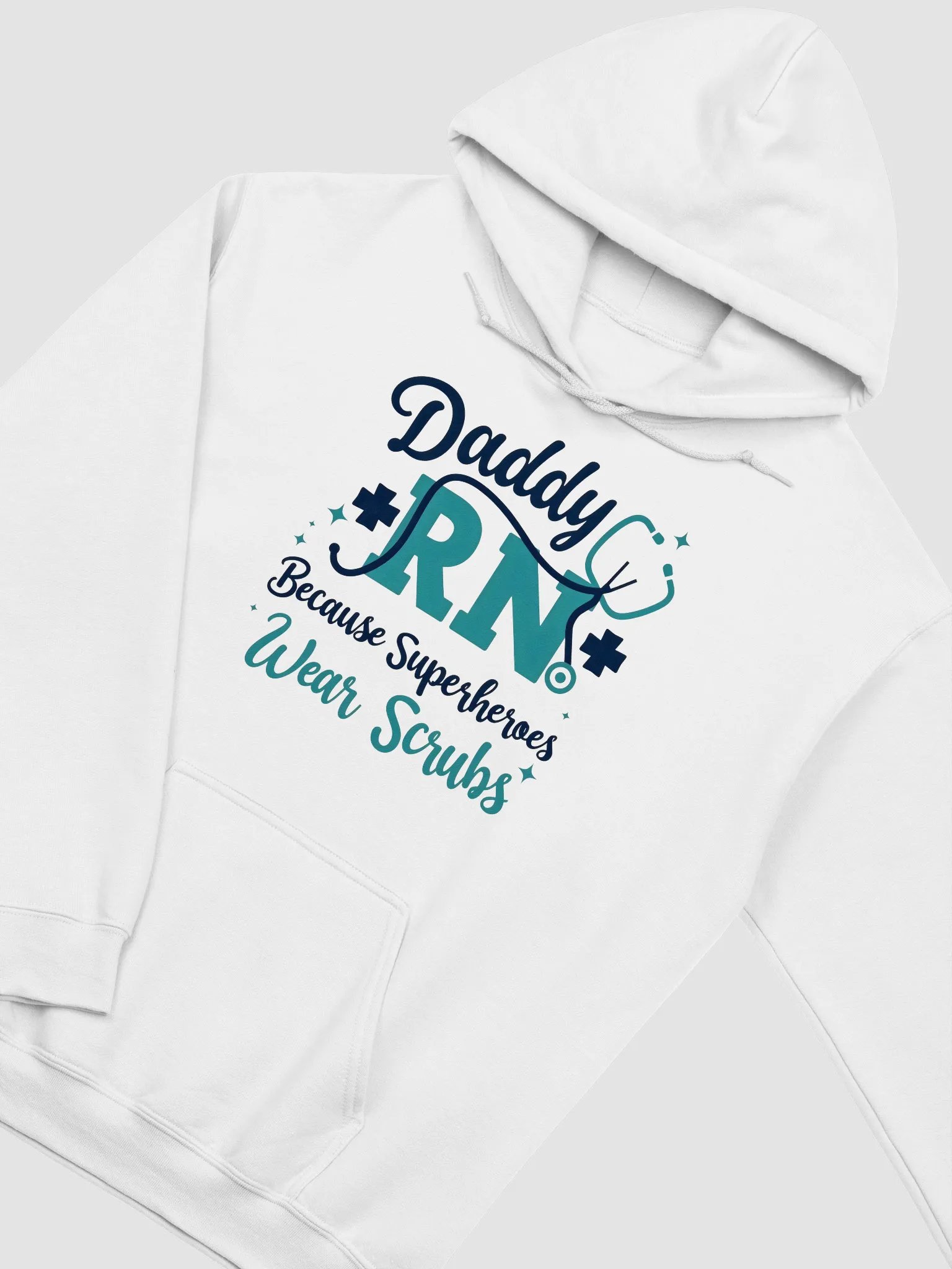 Daddy RN, Because Superheroes Wear Scrubs Classic Hoodie product image (36)