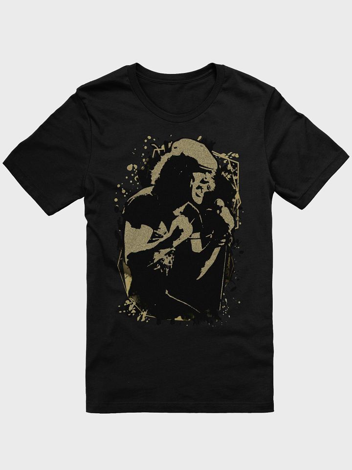 Brian Johnson black and gold sand fan art T-Shirt. ACDC Tee. product image (1)