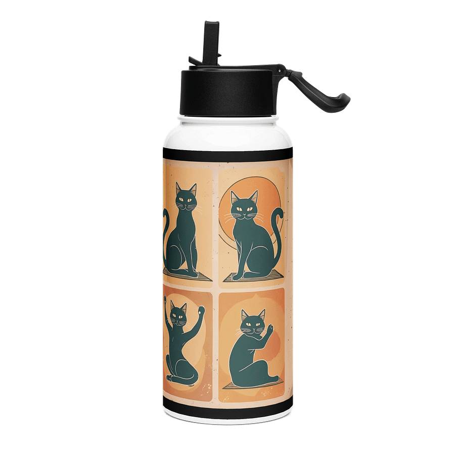 Black Cat Yoga Stainless Steel Bottle product image (3)