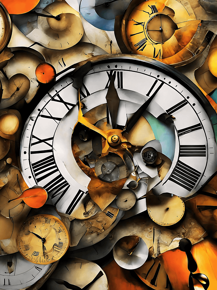 Time Confusion-16 | Canvas Artistic Wall Painting product image (1)