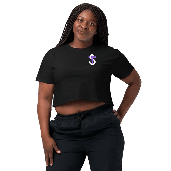 Monogram Purple/Wht Crop Top product image (2)