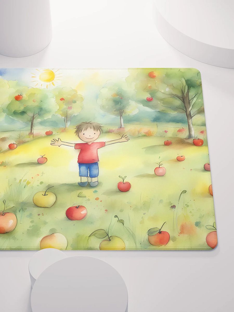 Happy Child in Apple Garden, Gaming Mouse Pad, 2 Sizes product image (5)