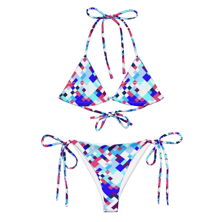 Colorful Mosaic Pattern Design String Bikini - v1 product image (2)