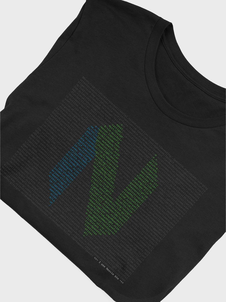 Neovim repos black t-shirt product image (5)