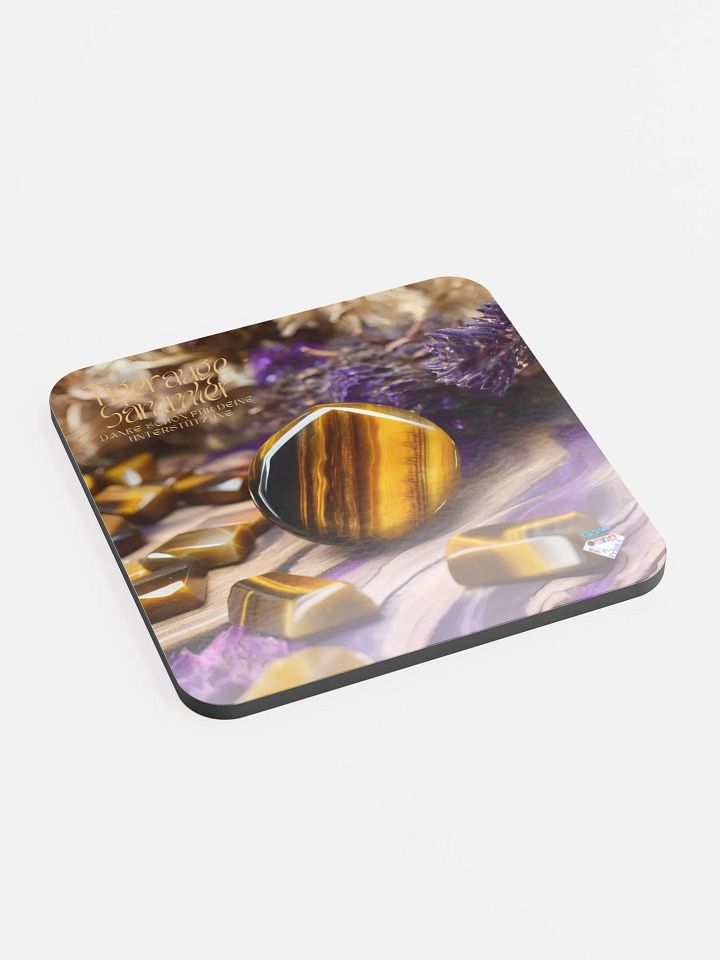 Untersetzer aus glänzendem Kork, Jahres Abo. Tigeraugen Sammler product image (2)