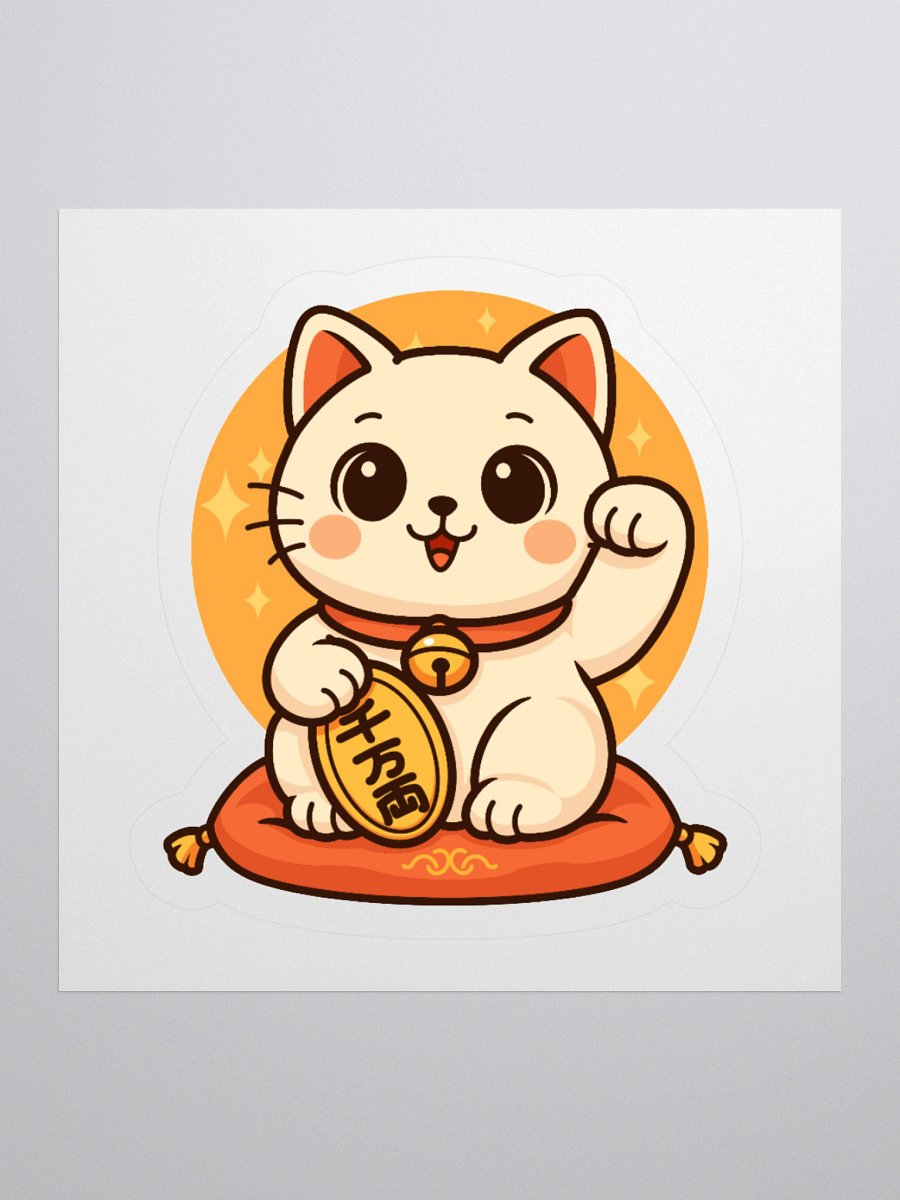 Lucky Cat Kiss-Cut Sticker product image (1)