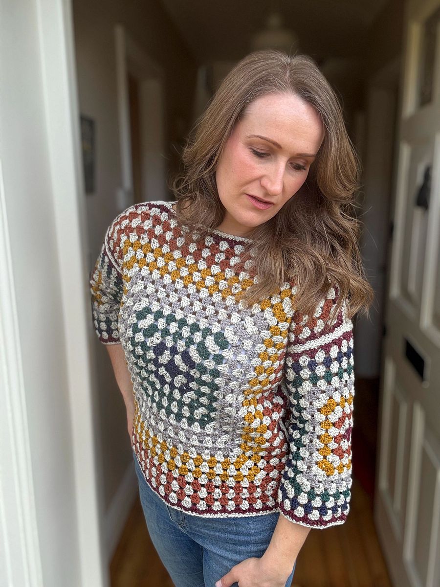Crochet Granny Square Sweater Pattern Pdf Size Xs-5X (30-62" Chest) / Easy Crochet Pullover Pattern product image (5)