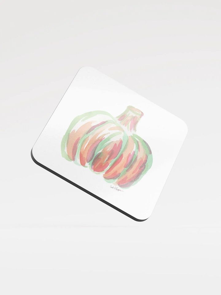 Watercolor Pumpkin Glossed Cork Coaster product image (1)