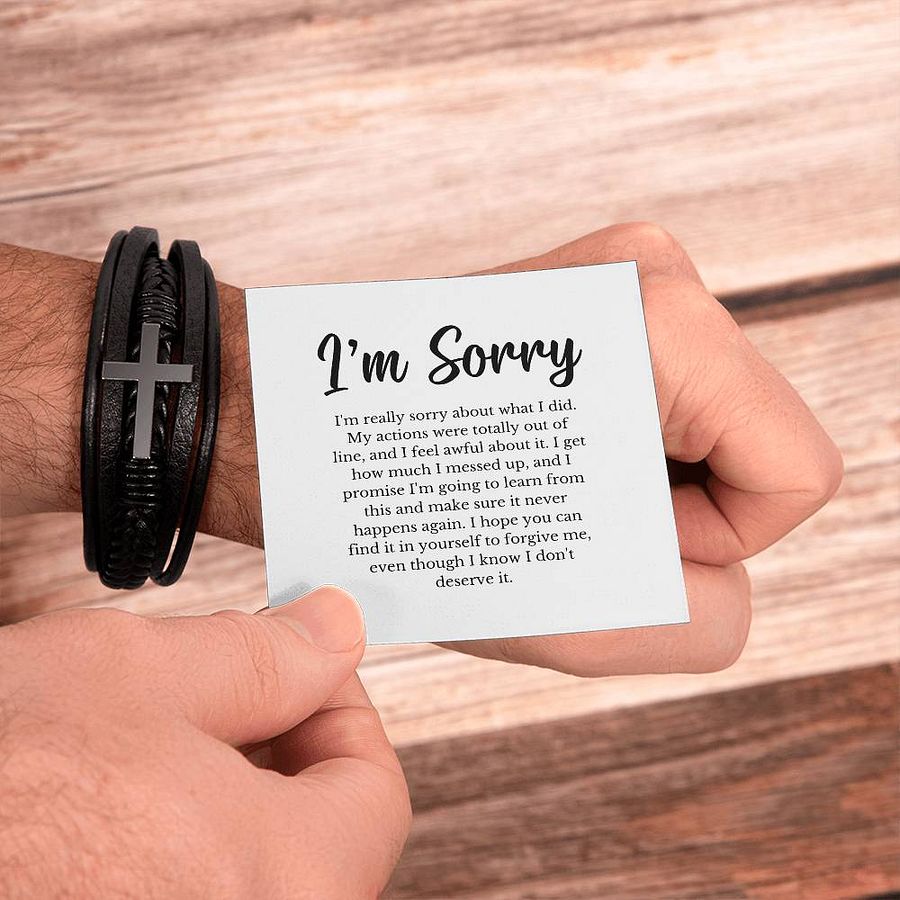 I'm Sorry Cross Bracelet - Please Forgive Me product image (5)