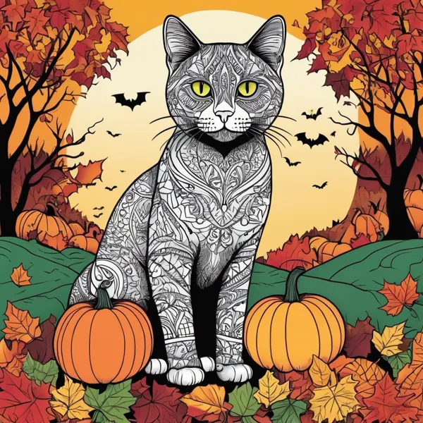 HALLOWEEN CATS - Colouring for Cat Lovers - BOOK THREE product image (2)