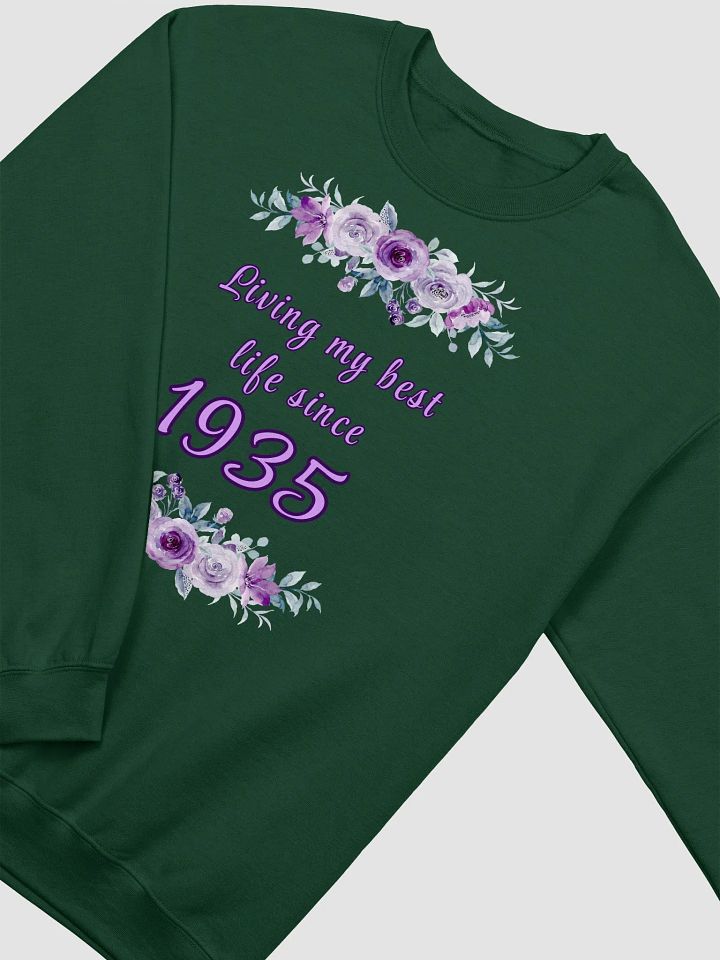 Floral Best Life since 1935 classic Crewneck Sweatshirt product image (2)