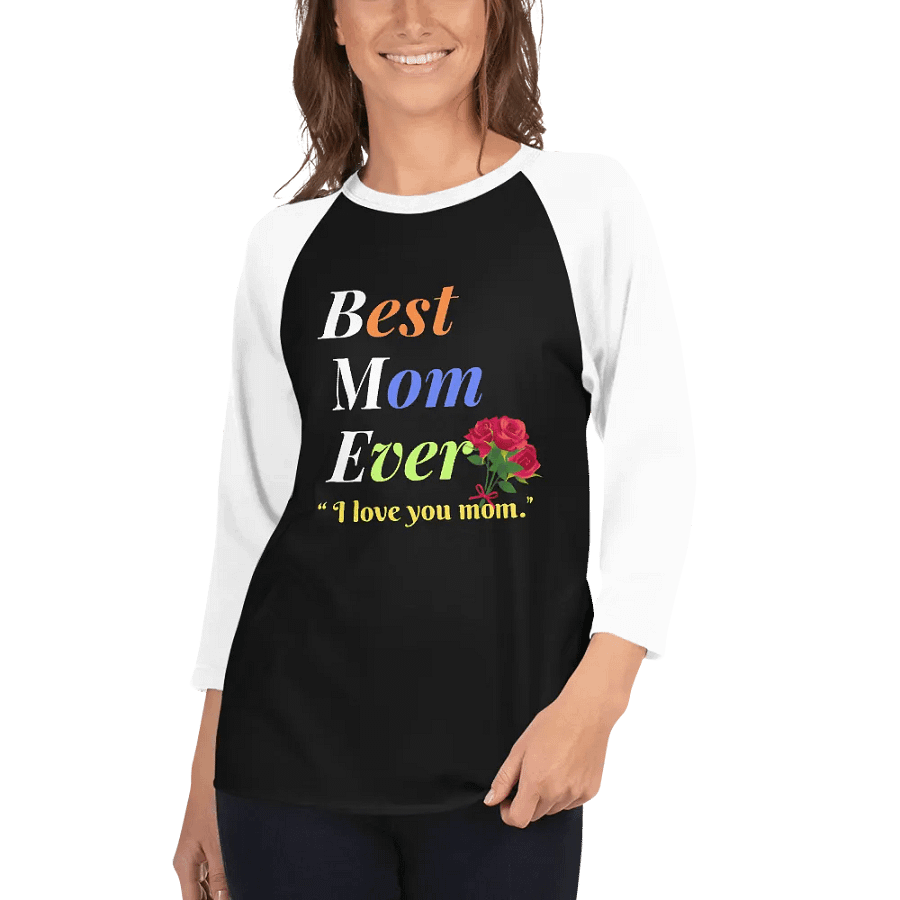 Best Mom Ever Tultex Fine Jersey Raglan Tee product image (3)