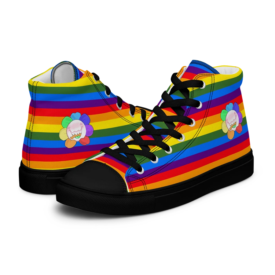 Rainbow and Black Flower Sneakers product image (17)