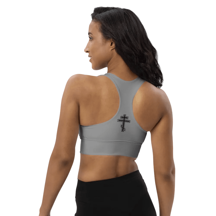 Grey Serenity Longline Sports Bra product image (6)