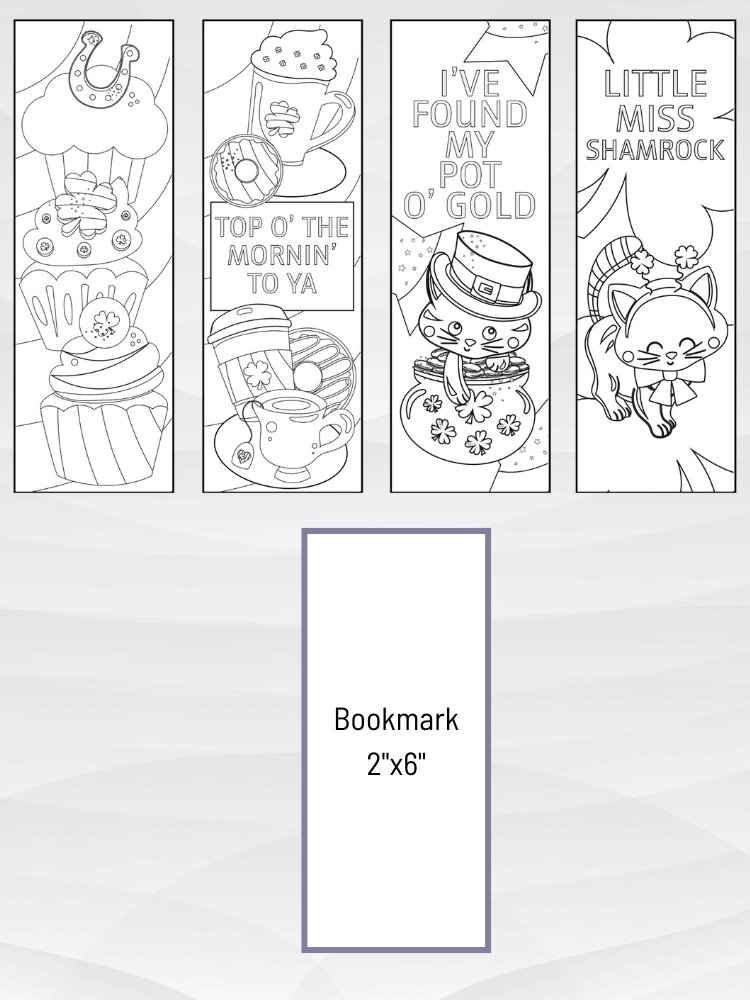 Printable St. Patrick’s Day Coloring Bookmarks - 2
