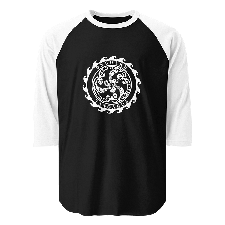 "Onboard Tangaroa" Raglan T-Shirt – Classic Style, All-Day Comfort (white logo) product image (1)