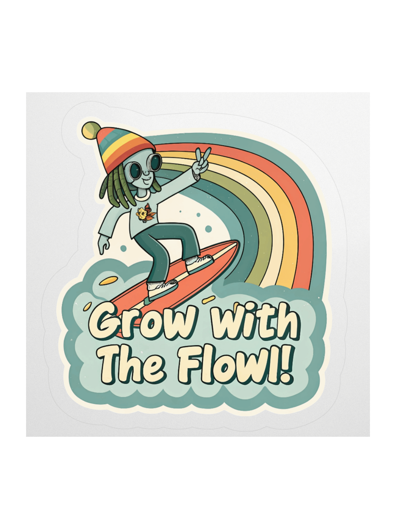 Peaceful Vibes Surfboard Sticker Set product image (1)