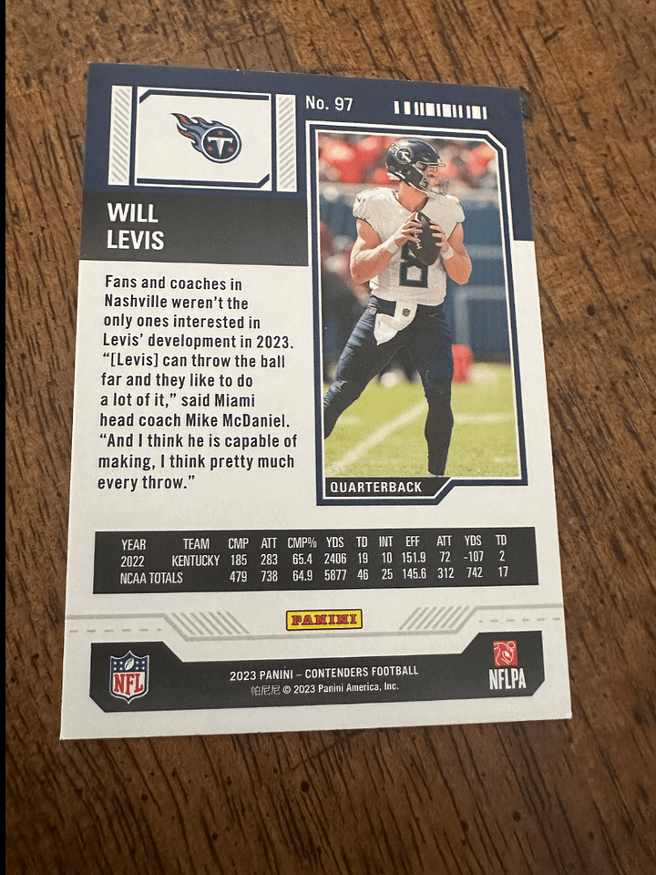 Rookie Will Levis product image (2)