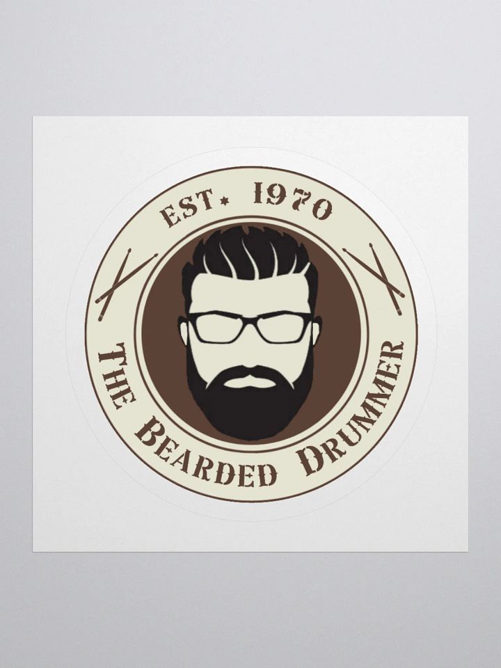 The Bearded Drummer Logo Sticker product image (3)