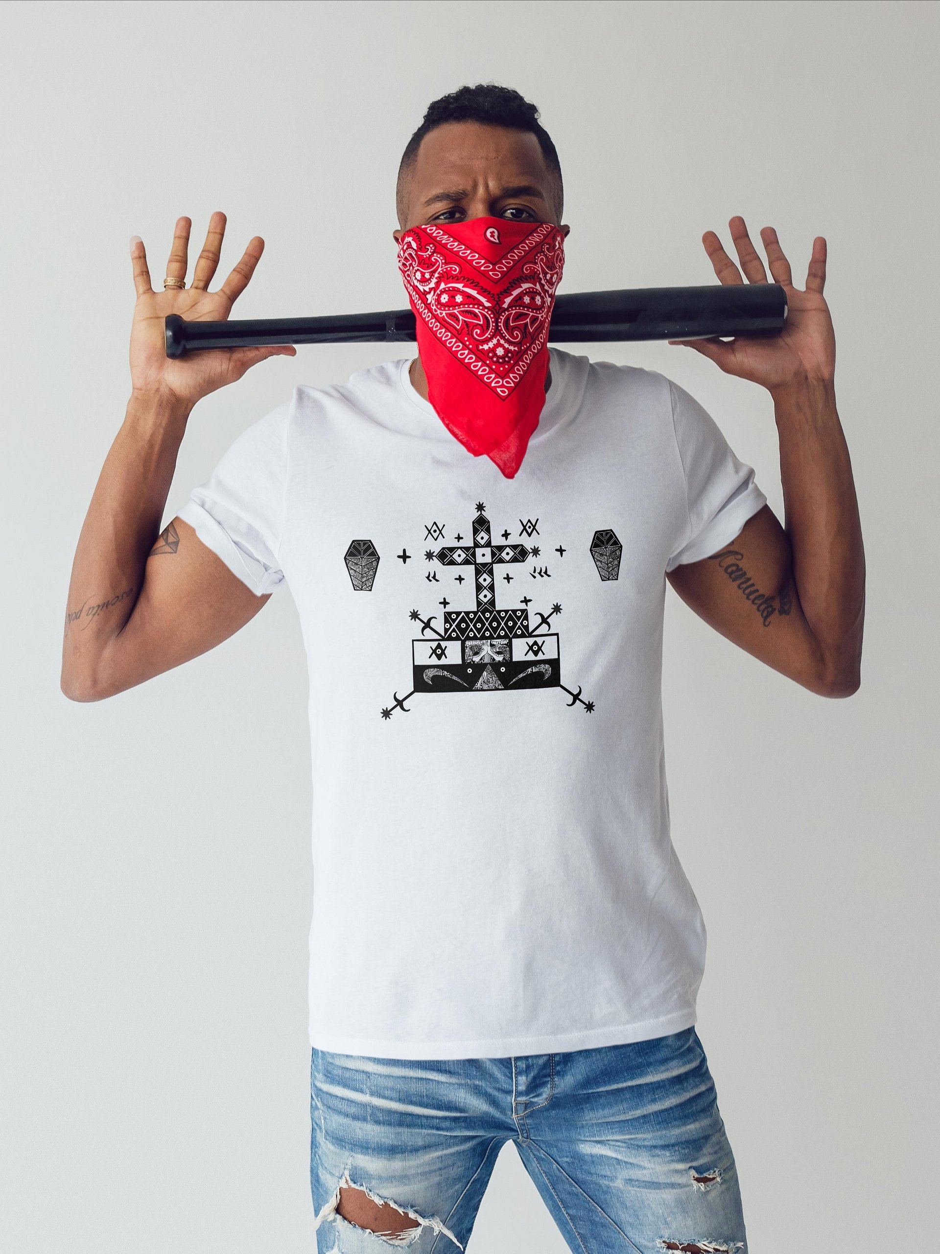T-shirt avec le vèvè de Bawon Samdi product image (1)