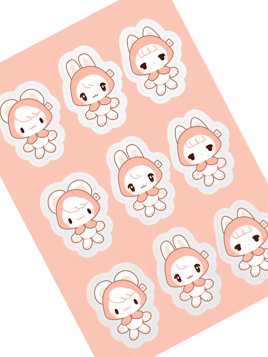 🧸 Pink Plushies Sticker Sheet | By Plushpon product image (2)