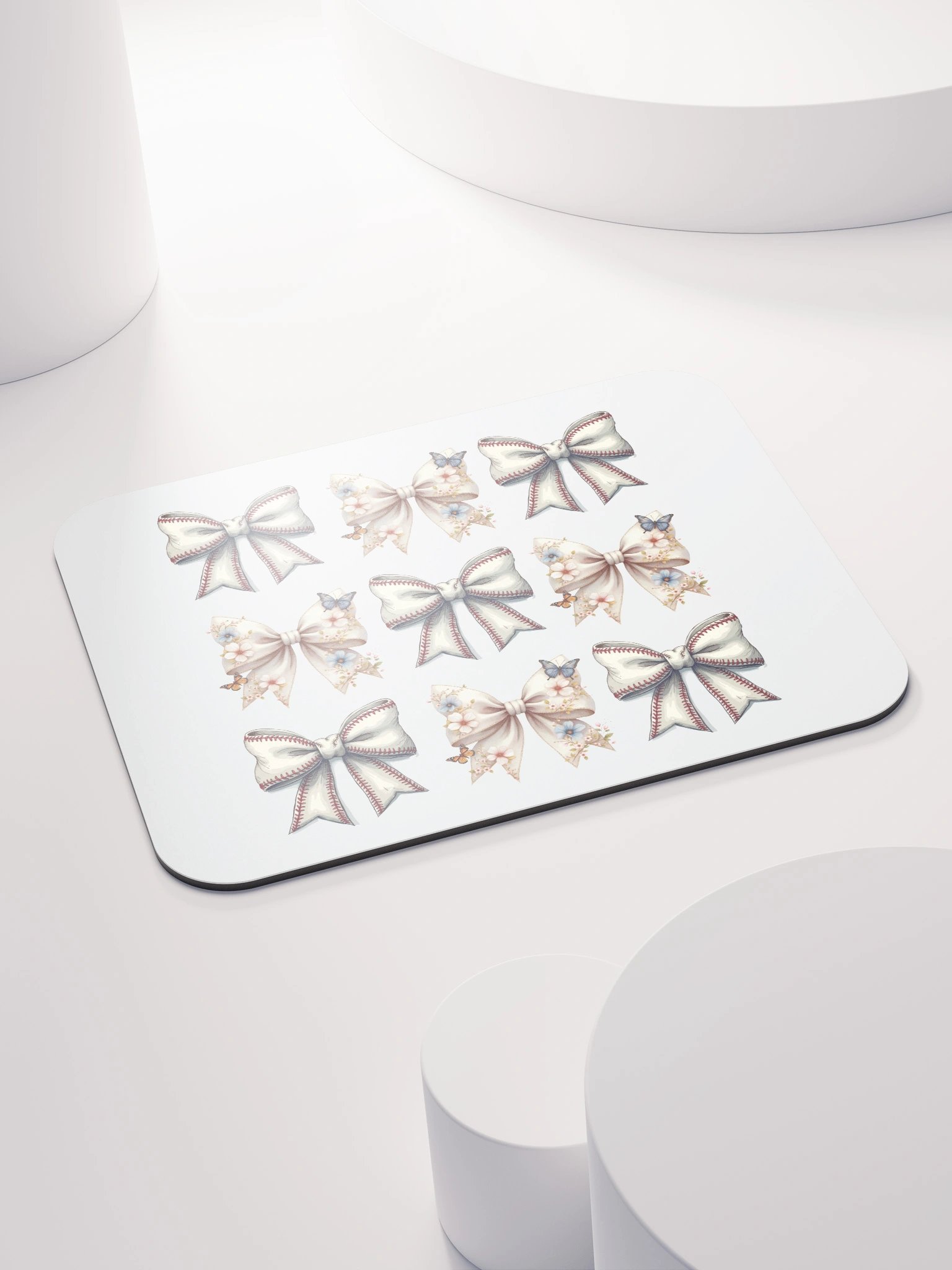 Spring Bows Baseball Floral Fantasy Mouse Pad product image (4)