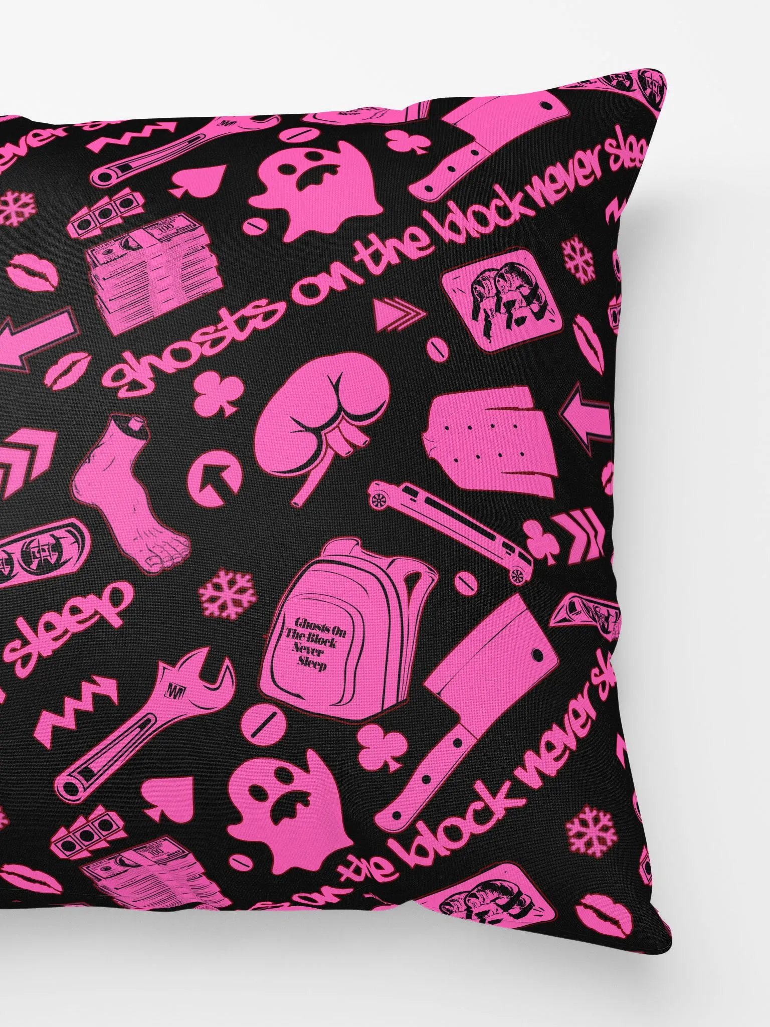 A8M - Ghosts On The Block Never Sleep Shorty Pillow (Pink November) product image (2)