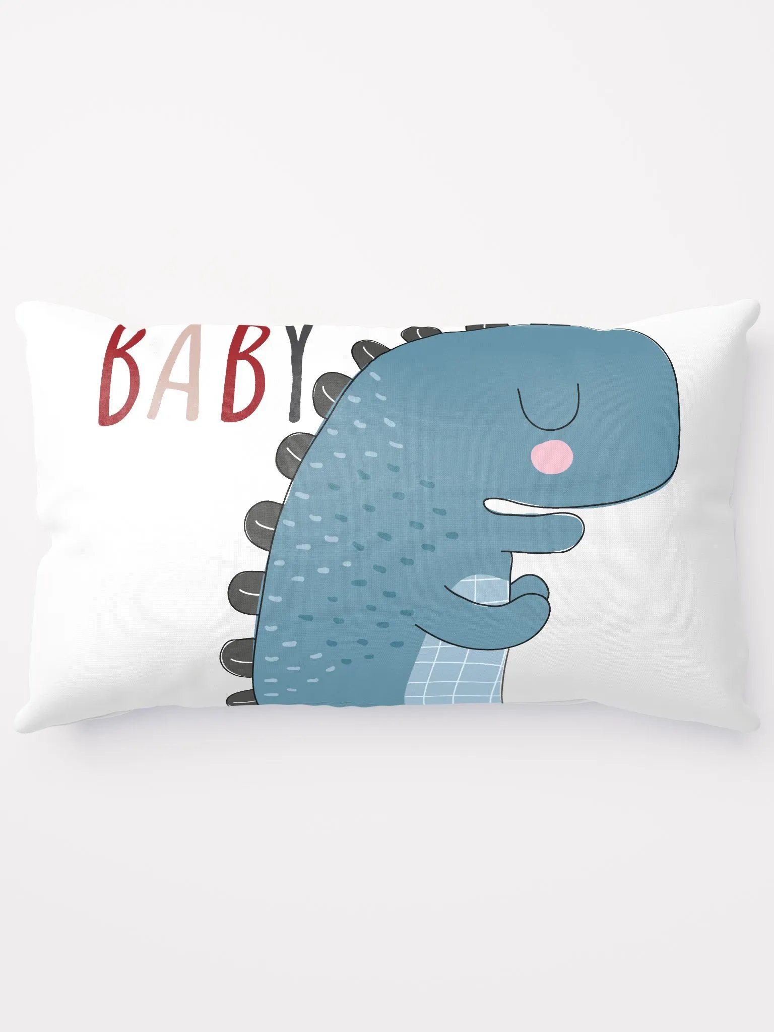 Welcome baby Blue dino nursery pillow product image (14)