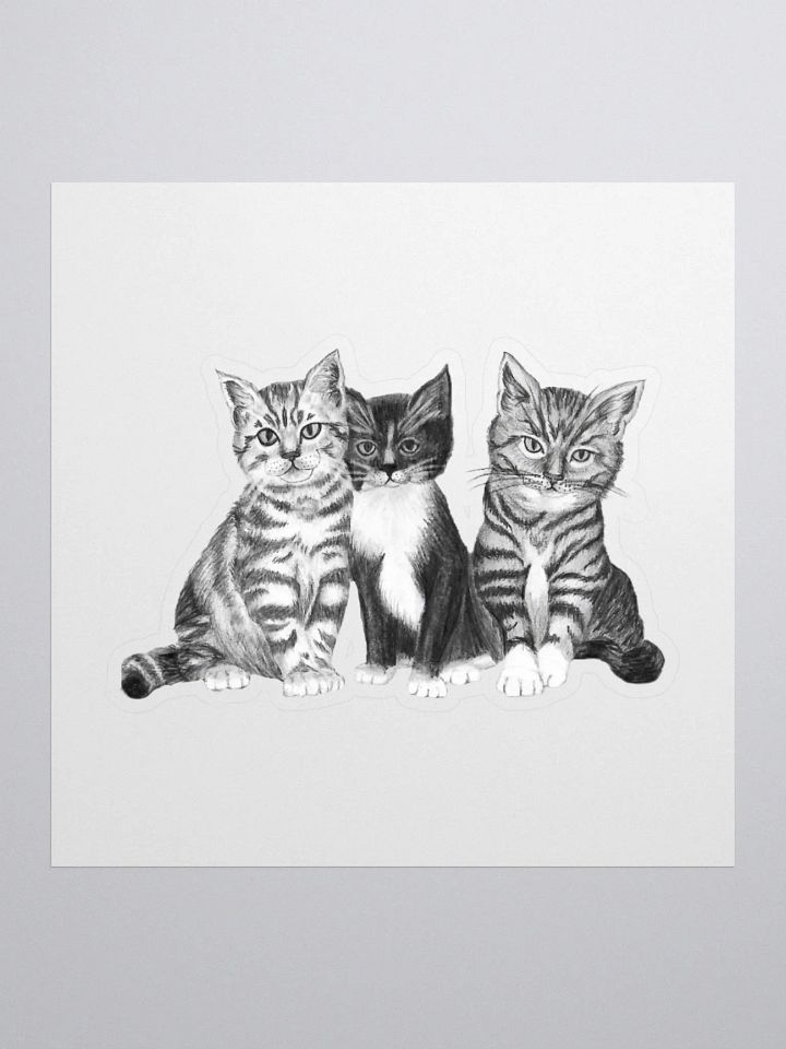Kittens Drawing Sticker product image (2)