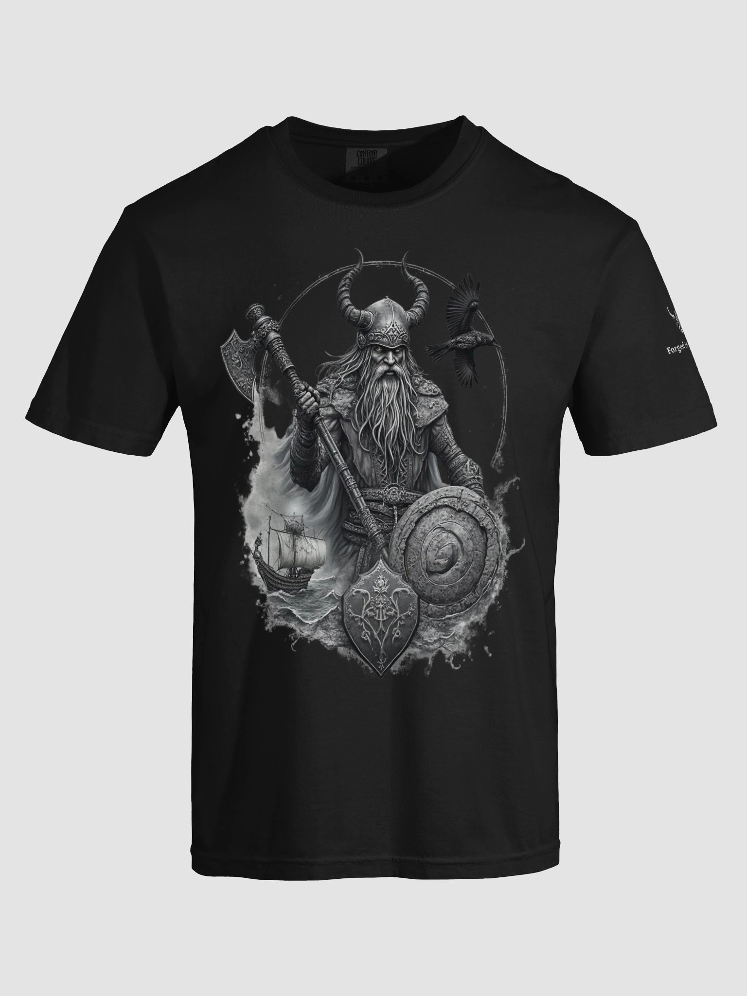 Warden of the Fjords – Forged In Valhalla Viking Guardian T-Shirt product image (92)