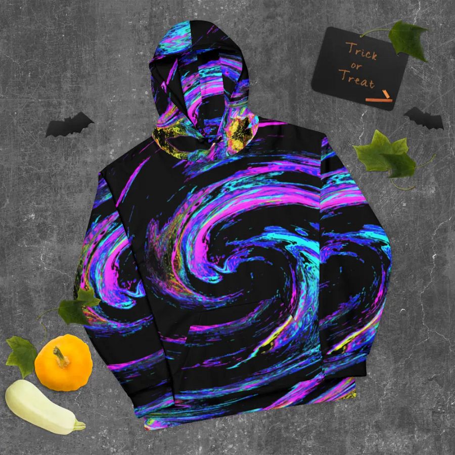 Abstract Swirling Long Grass Unisex Pull Over Hoodie product image (9)