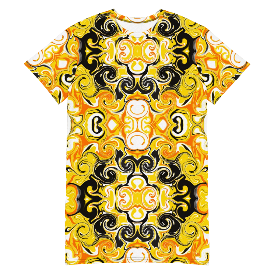 Yellow Baroque Luxe All-Over T-Shirt Dress product image (3)