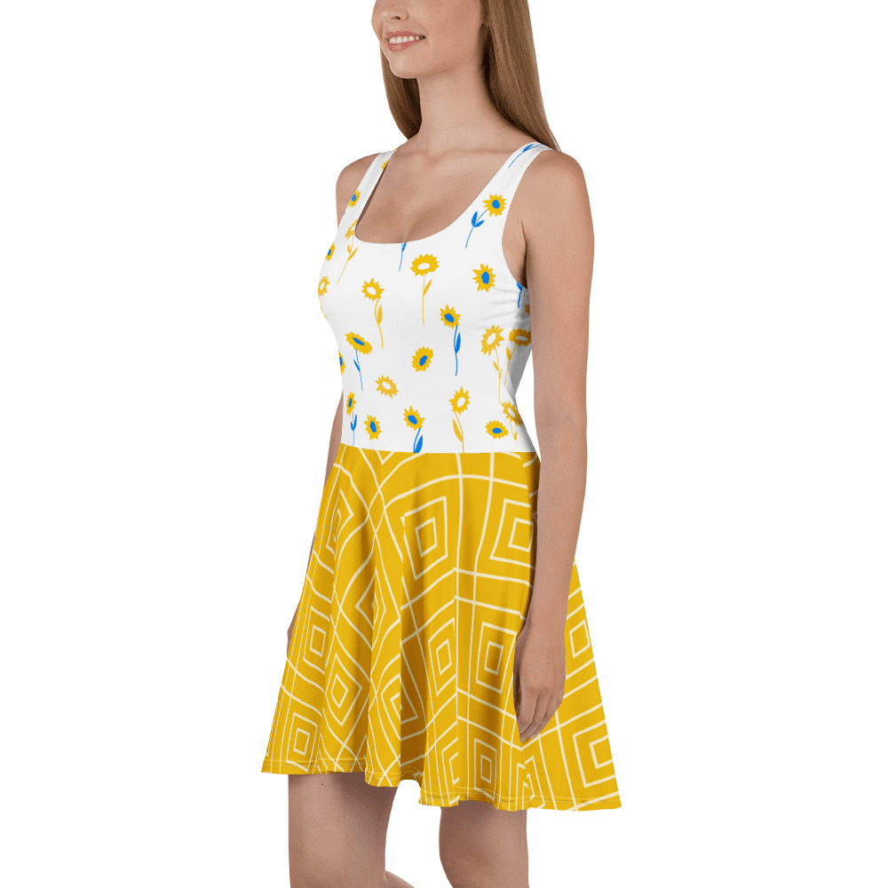 Zabu Sunflower Bliss Skater Dress product image (1)