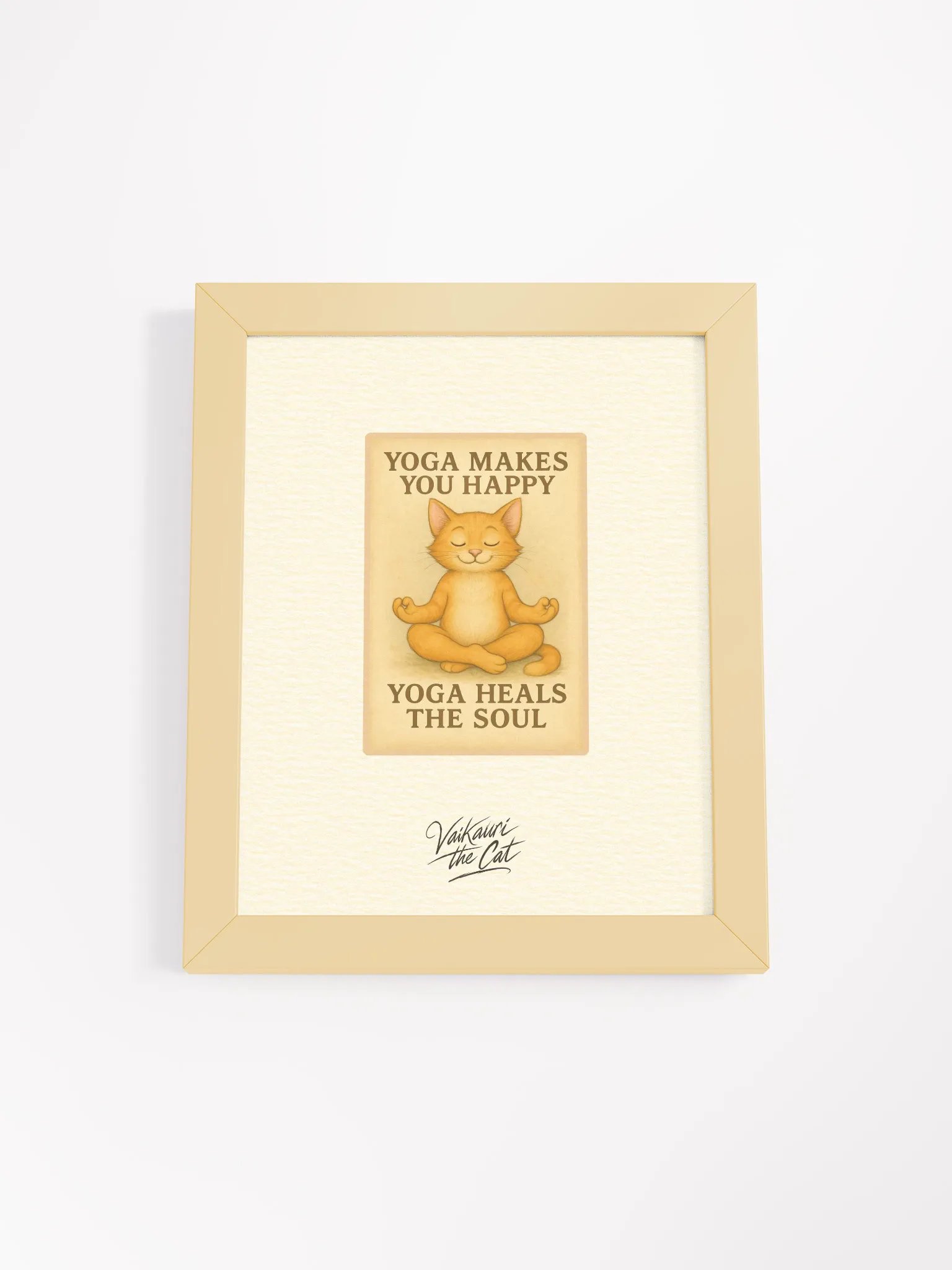 Vaikauri Cat Yoga Artprint product image (2)