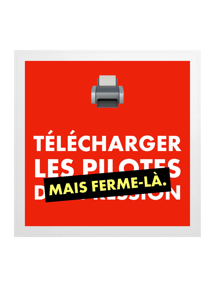 Télécharger les pilotes d'impression • Print is not dead red alert Edition sticker product image (1)