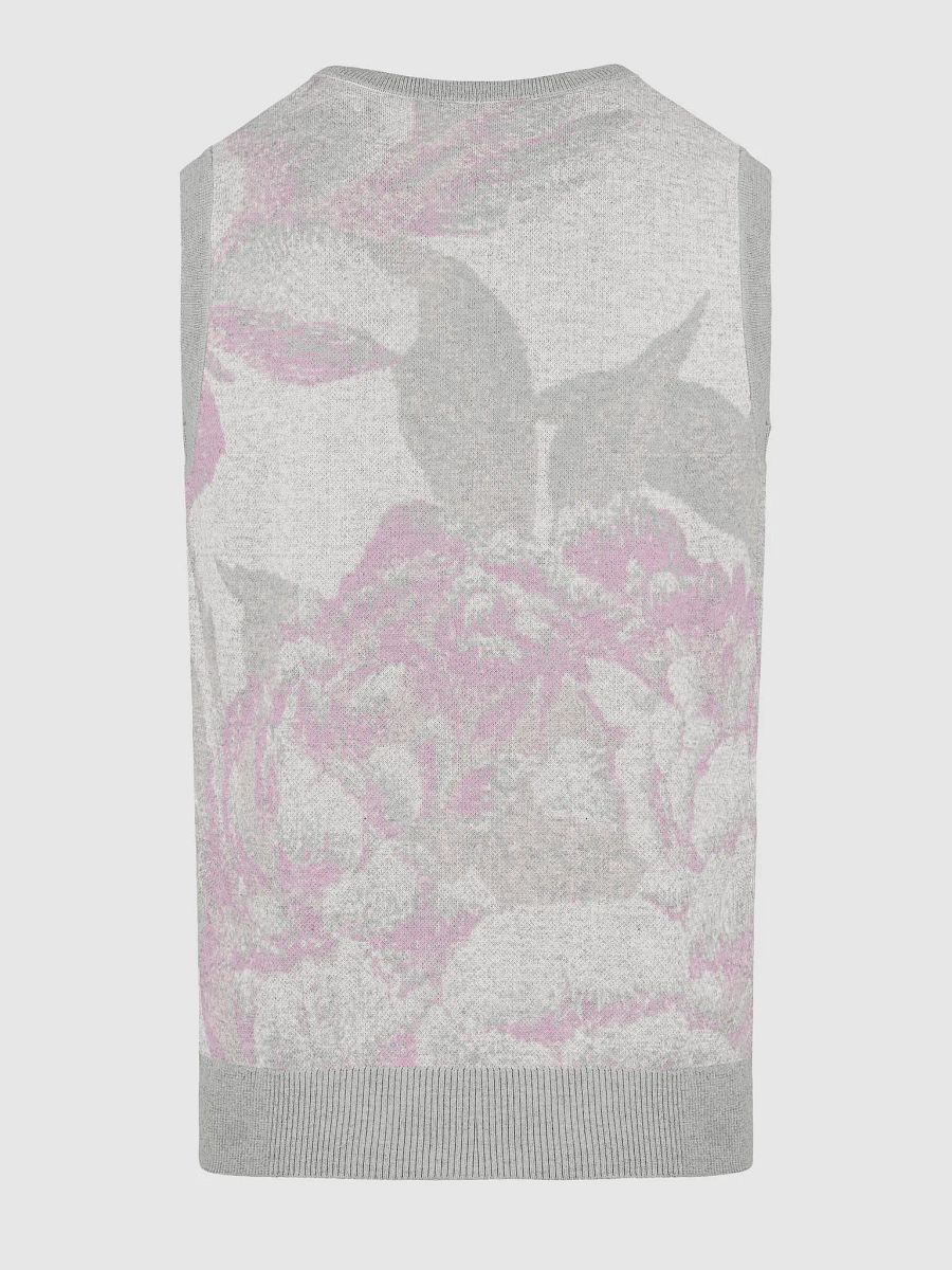 Floral Bliss Coral II Knitted V-Neck Vest product image (17)