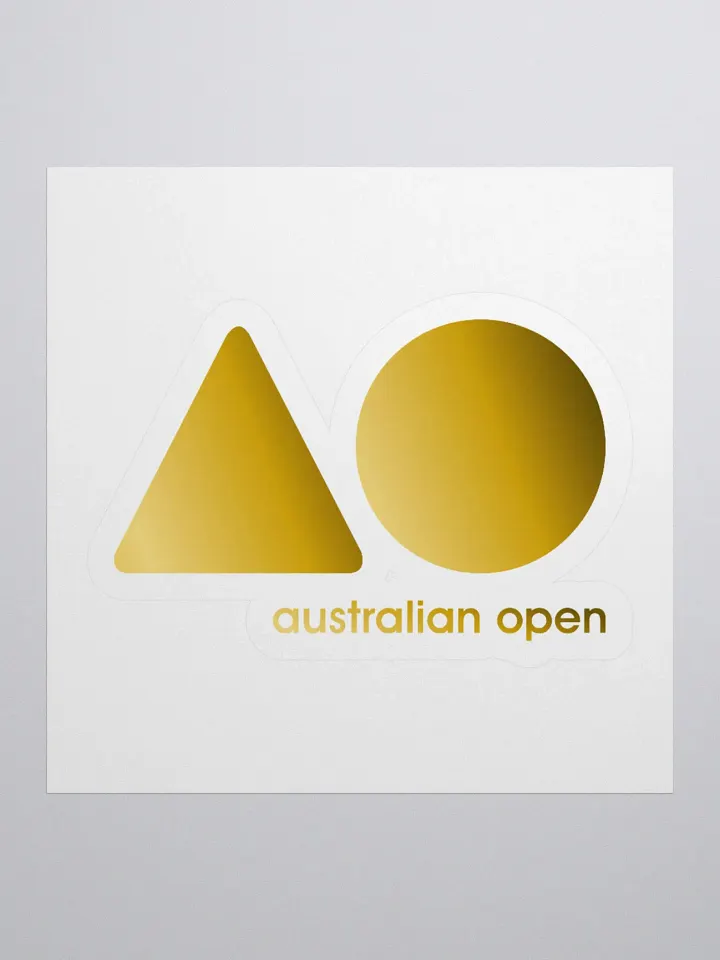 Australian open Gradient Gold Kiss Cut Stickers product image (1)