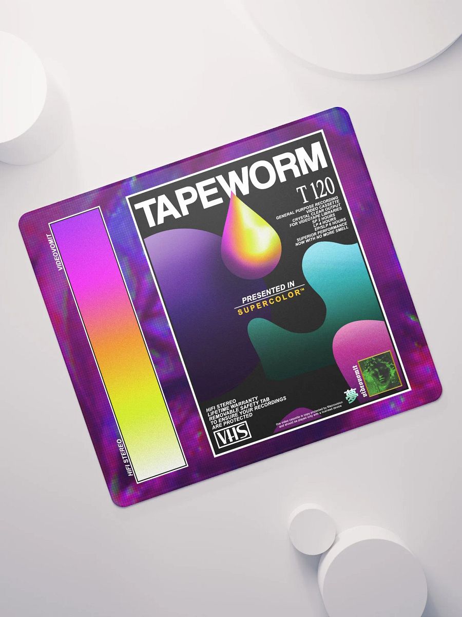 VIDEOVOMIT TAPEWORM VHS GAMING MOUSEPAD product image (11)