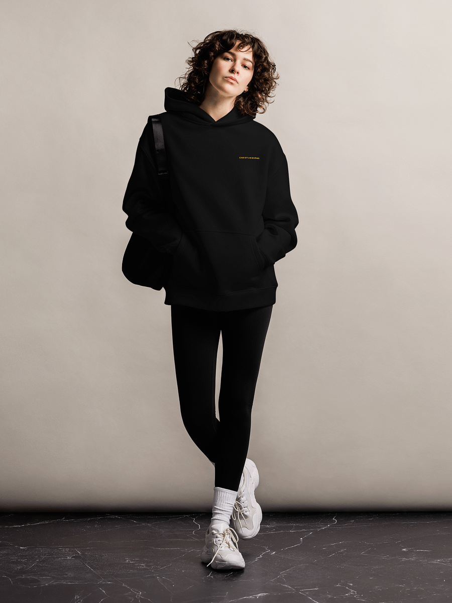 Minimal Hoodie // Black + Gold product image (4)