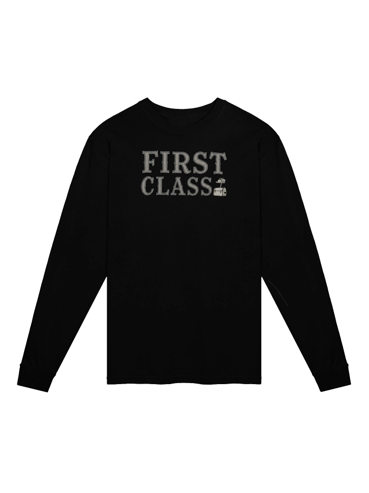 "First Class" Long Sleeve Tee (BLACK) product image (1)