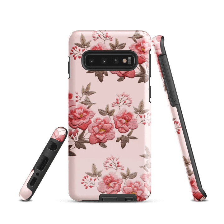 Summer Garden Pink Samsung® Tough Case with Embroidery Effect product image (2)